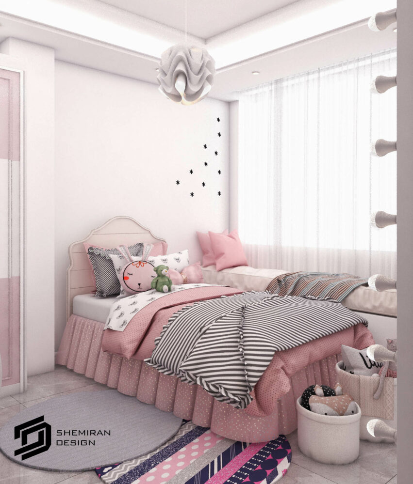 طراحی اتاق خواب دخترانه
